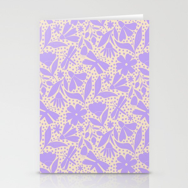 Very-Peri Floral  Stationery Card Gallery Image 1