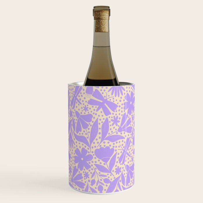 Very-Peri Floral  Wine Chiller Gallery Image 1