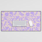 Very-Peri Floral  Desk Mat Gallery Image 1