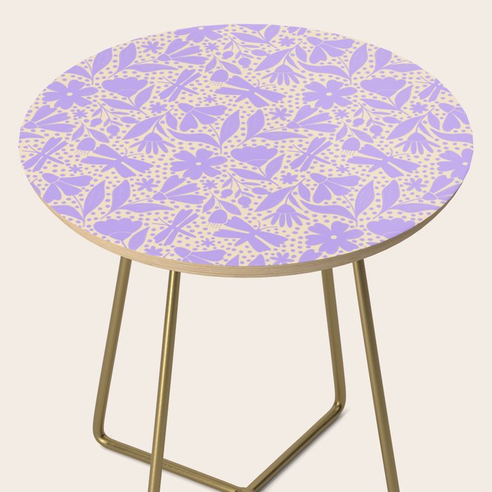 Very-Peri Floral  Side Table Gallery Image 2