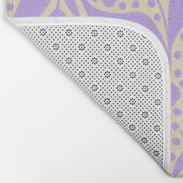 Very-Peri Floral  Bath Mat Gallery Image 2
