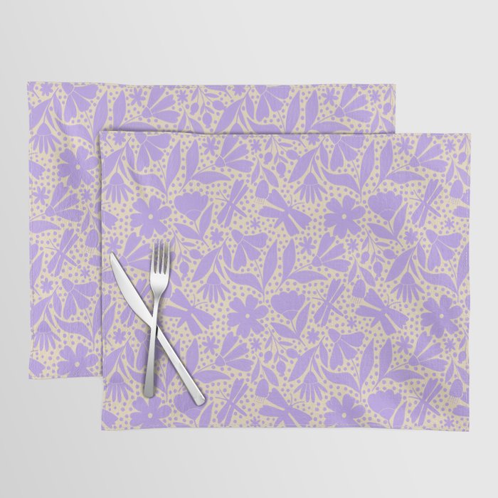 Very-Peri Floral  Placemat Gallery Image 1