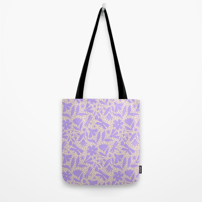 Very-Peri Floral  Tote Bag Gallery Image 2