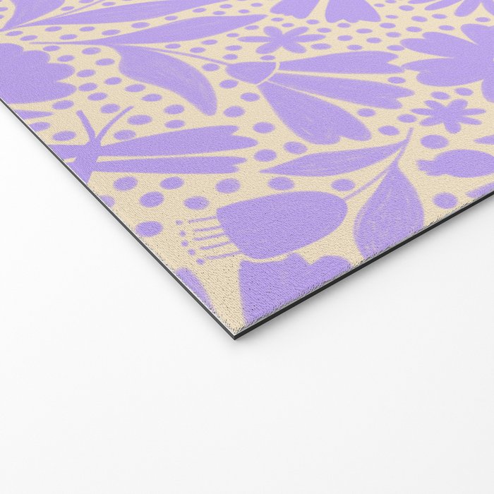Very-Peri Floral  Welcome Mat Gallery Image 2