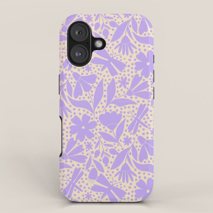 Very-Peri Floral  iPhone Case Gallery Image 1