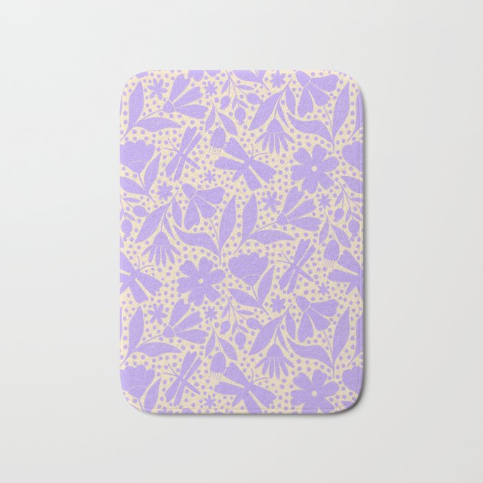 Very-Peri Floral  Bath Mat Gallery Image 1