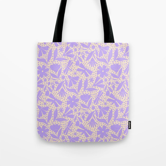 Very-Peri Floral  Tote Bag Gallery Image 1