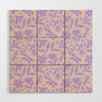 Very-Peri Floral  Wood Wall Art Gallery Image 1