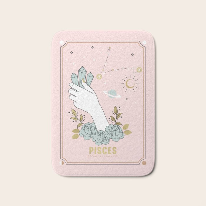 Pisces Zodiac sign Bath Mat Gallery Image 1
