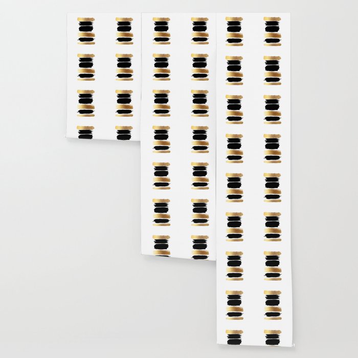 Brush Strokes (Black/Gold) Wallpaper Gallery Image 3