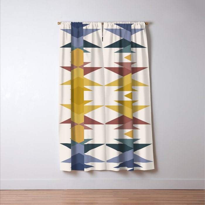 Bold Geometric Triangles III Window Curtain Gallery Image 3