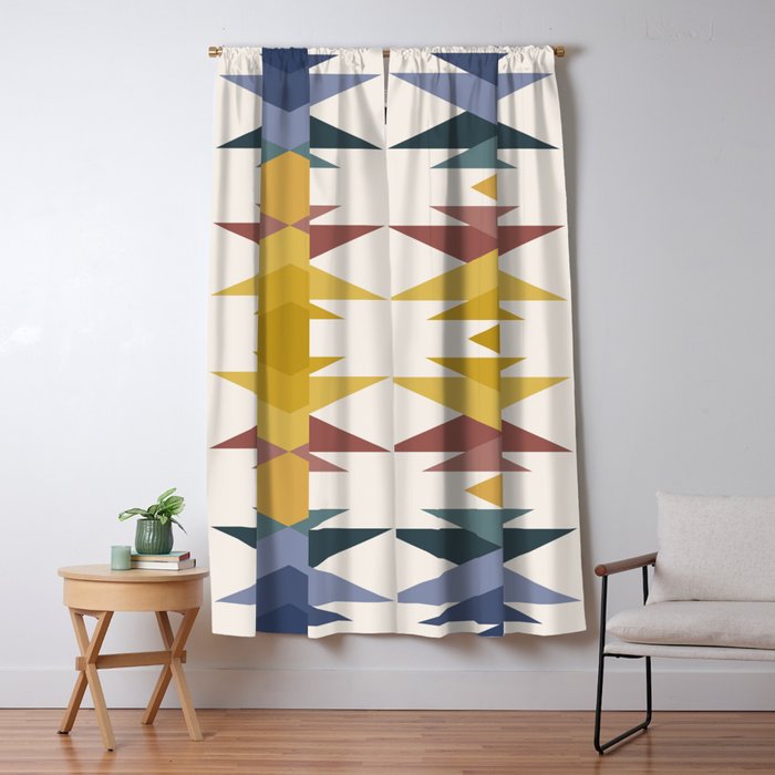 Bold Geometric Triangles III Window Curtain Gallery Image 5