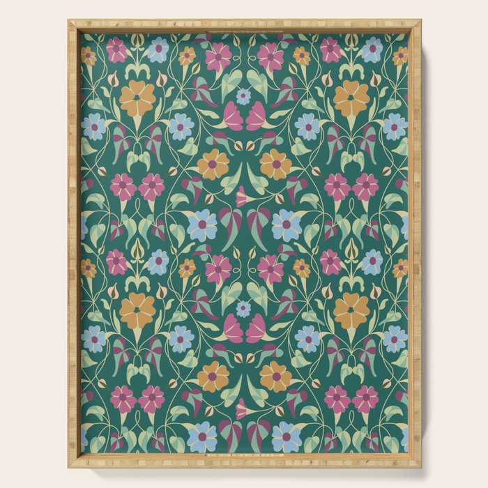Botanical Wild Flowers Serving Tray Gallery Image 1