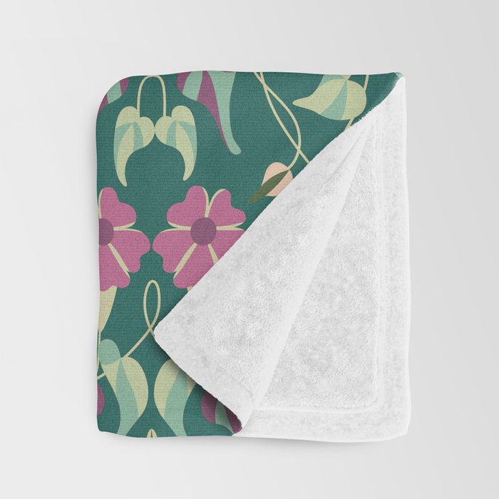 Botanical Wild Flowers Throw Blanket Gallery Image 3