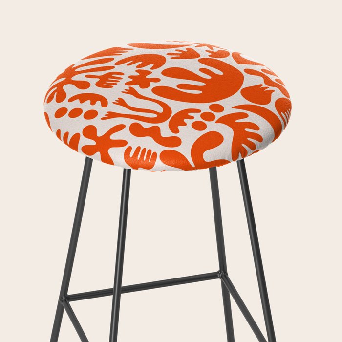 Matisse Inspired Cutouts - Abstract Painting Art Print - Red Stool Gallery Image 2