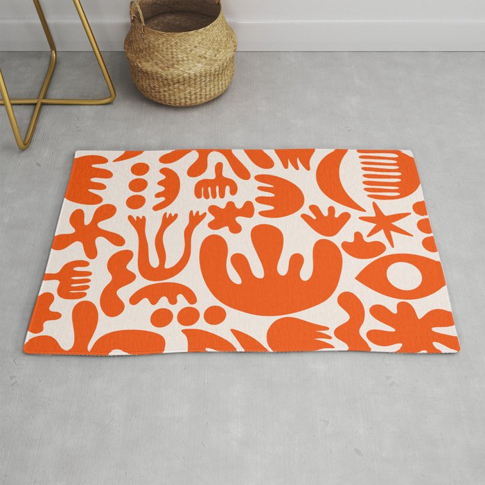 Matisse Inspired Cutouts - Abstract Painting Art Print - Red Rug Gallery Image 1