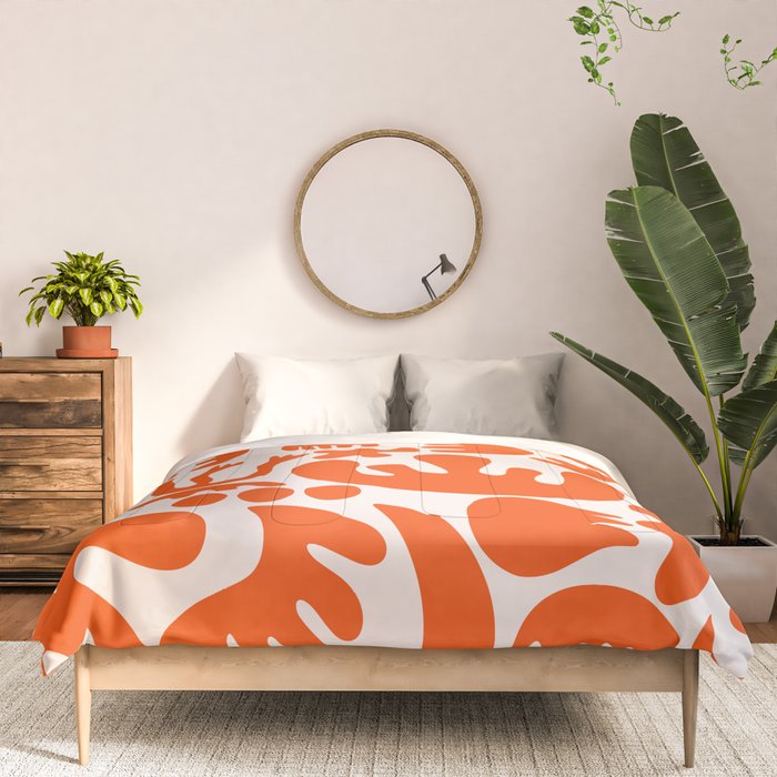 Matisse Inspired Cutouts - Abstract Painting Art Print - Red Comforter Gallery Image 3