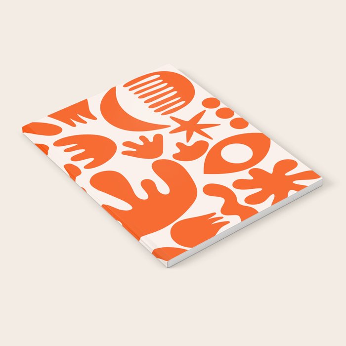 Matisse Inspired Cutouts - Abstract Painting Art Print - Red Notebook Gallery Image 2
