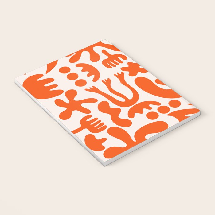 Matisse Inspired Cutouts - Abstract Painting Art Print - Red Notebook Gallery Image 3