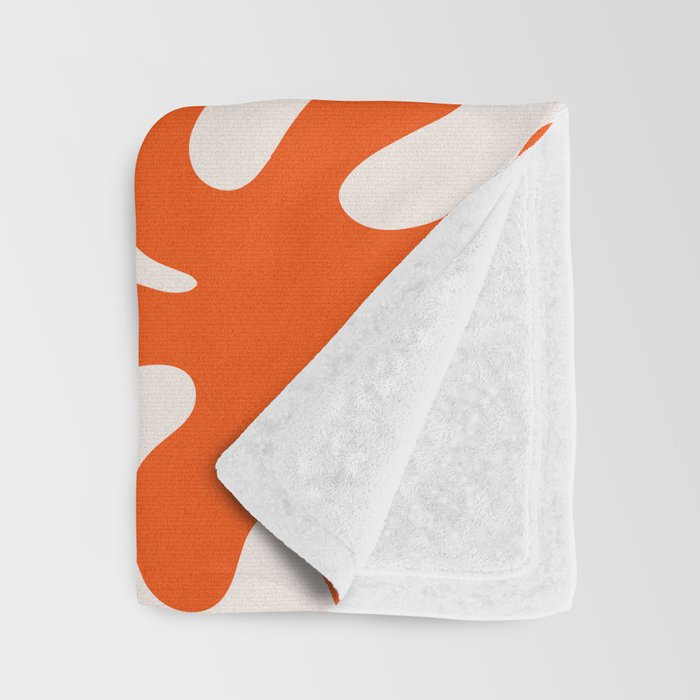 Matisse Inspired Cutouts - Abstract Painting Art Print - Red Throw Blanket Gallery Image 3