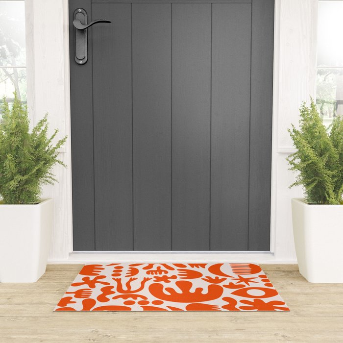 Matisse Inspired Cutouts - Abstract Painting Art Print - Red Welcome Mat Gallery Image 3