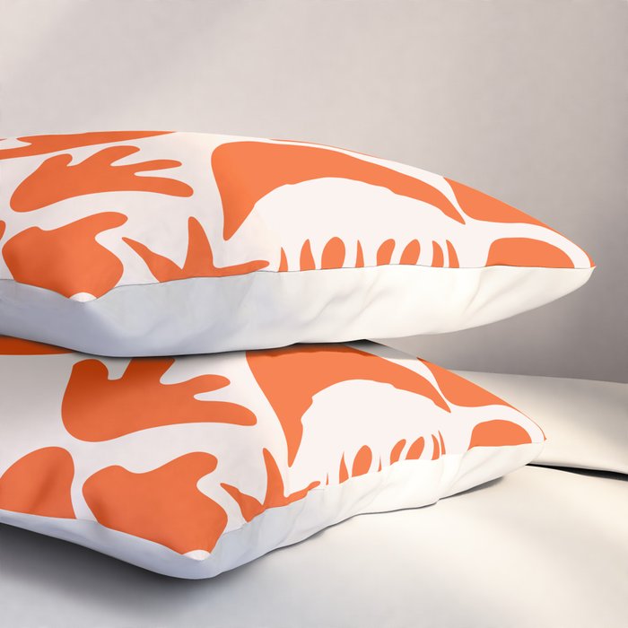 Matisse Inspired Cutouts - Abstract Painting Art Print - Red Pillow Sham Gallery Image 3