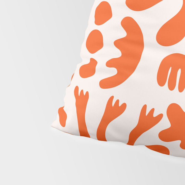 Matisse Inspired Cutouts - Abstract Painting Art Print - Red Pillow Sham Gallery Image 4