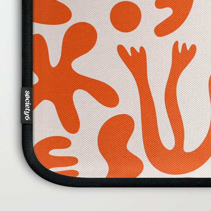 Matisse Inspired Cutouts - Abstract Painting Art Print - Red Laptop Sleeve Gallery Image 3