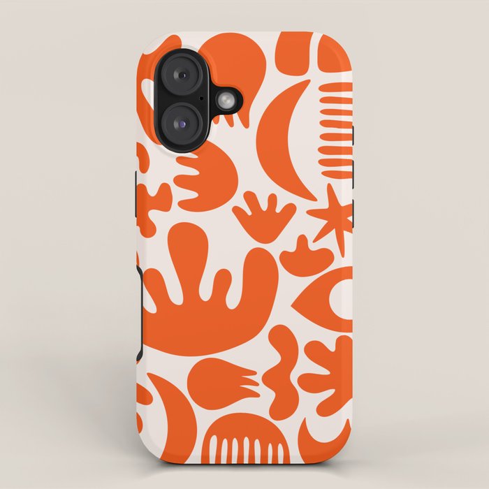Matisse Inspired Cutouts - Abstract Painting Art Print - Red iPhone Case Gallery Image 1