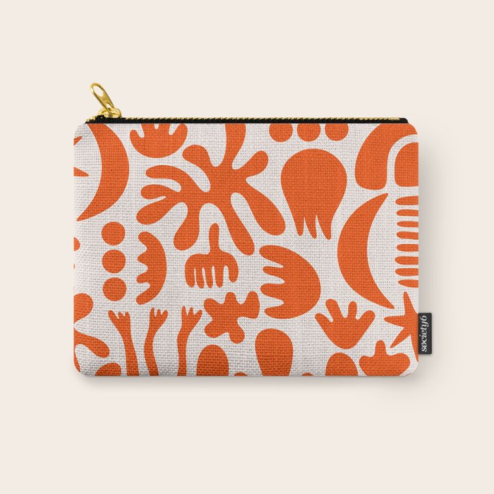 Matisse Inspired Cutouts - Abstract Painting Art Print - Red Carry All Pouch Gallery Image 1