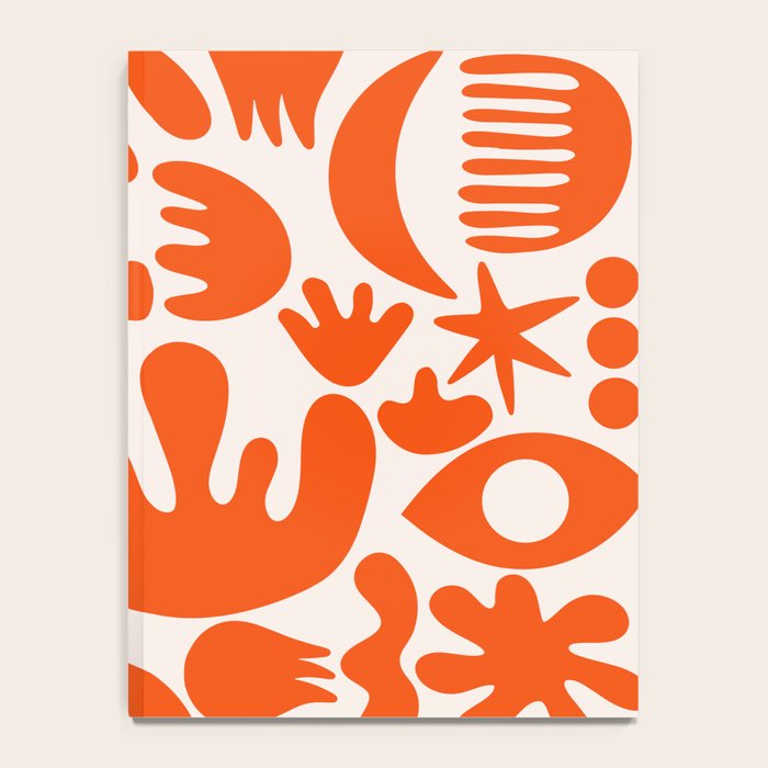 Matisse Inspired Cutouts - Abstract Painting Art Print - Red Notebook Gallery Image 4