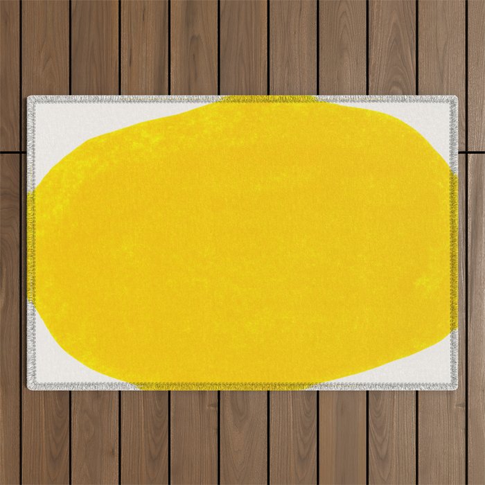 Simply Organic Golden Yellow Outdoor Rug Gallery Image 1