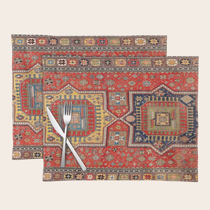 Kuba Sumakh East Caucasus Rug Print Placemat Gallery Image 1