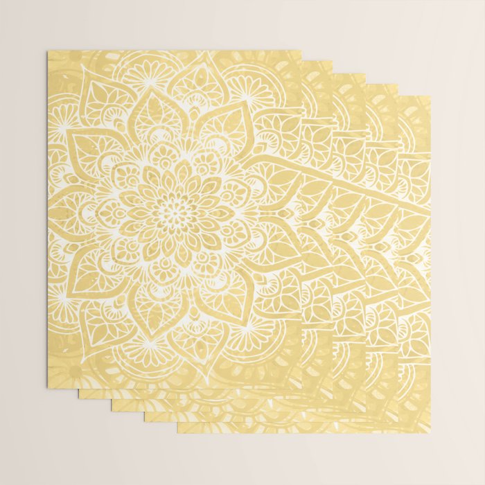 Mandala, Floral, Sun, Wall Art Boho Wrapping Paper Gallery Image 3