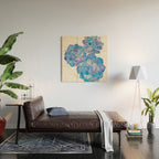 Rosette Succulents - Blue Palette Wood Wall Art Gallery Image 2