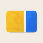 Primary Yellow Cerulean Blue Mid Century Modern Abstract Minimalist Rothko Color Field Squares Bath Mat Gallery Image 1