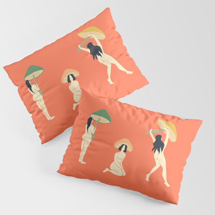 Mushroom Ladies Pillow Sham Gallery Image 1