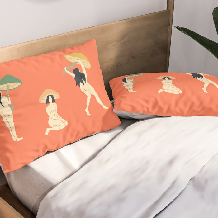 Mushroom Ladies Pillow Sham Gallery Image 2