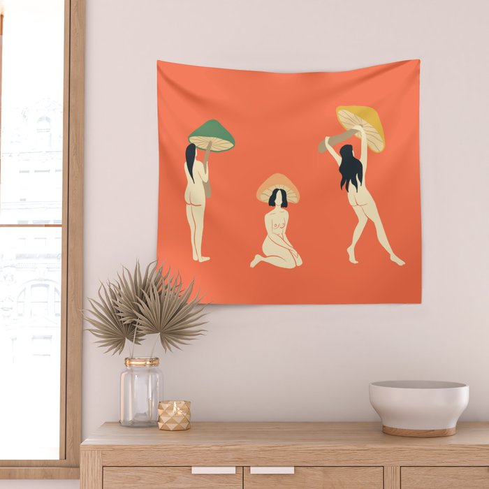 Mushroom Ladies Wall Tapestry Gallery Image 2