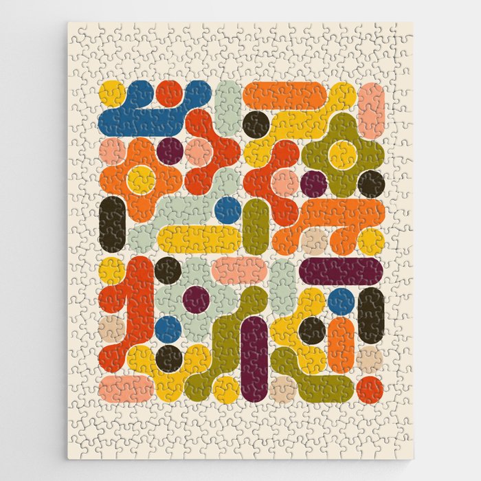 Mid Century Vivid Abstract Jigsaw Puzzle Gallery Image 1