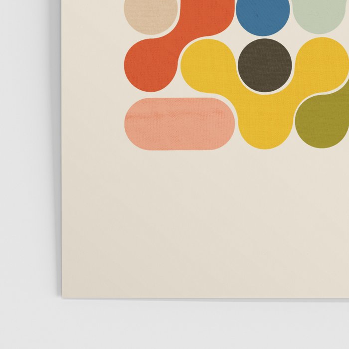 Mid Century Vivid Abstract Poster Gallery Image 3