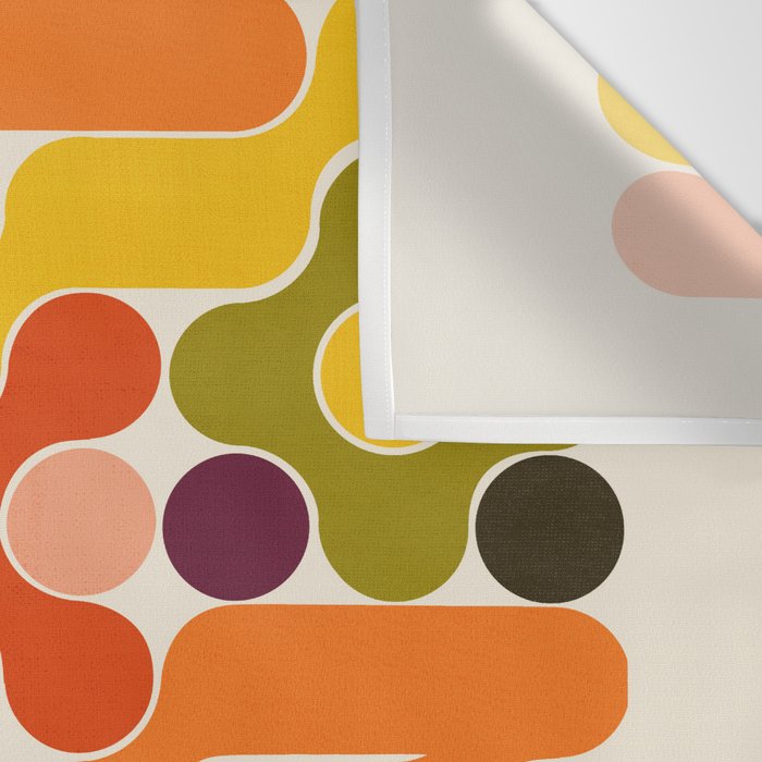 Mid Century Vivid Abstract Wall Tapestry Gallery Image 3