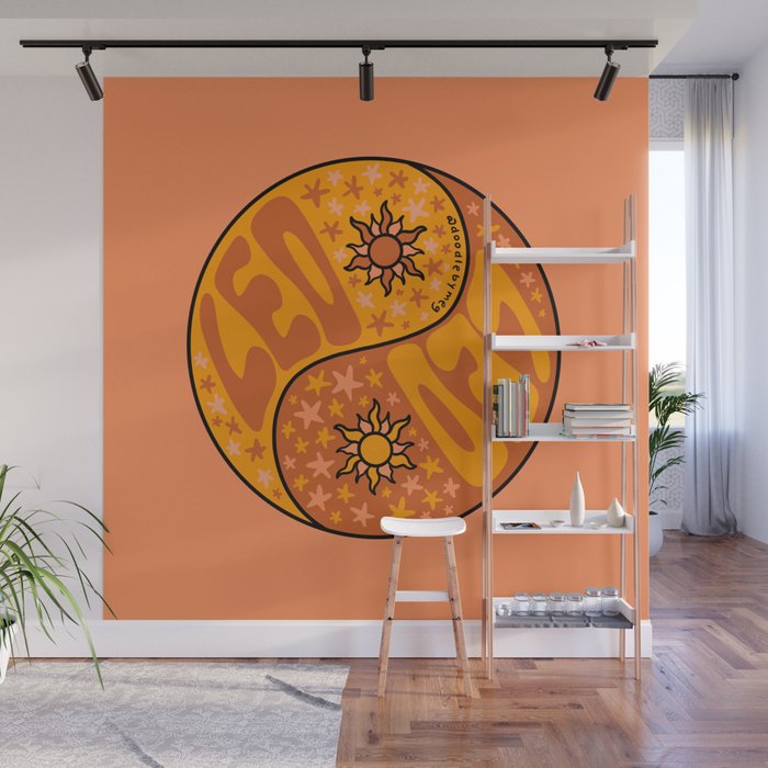 Leo Yin Yang Wall Mural Gallery Image 1