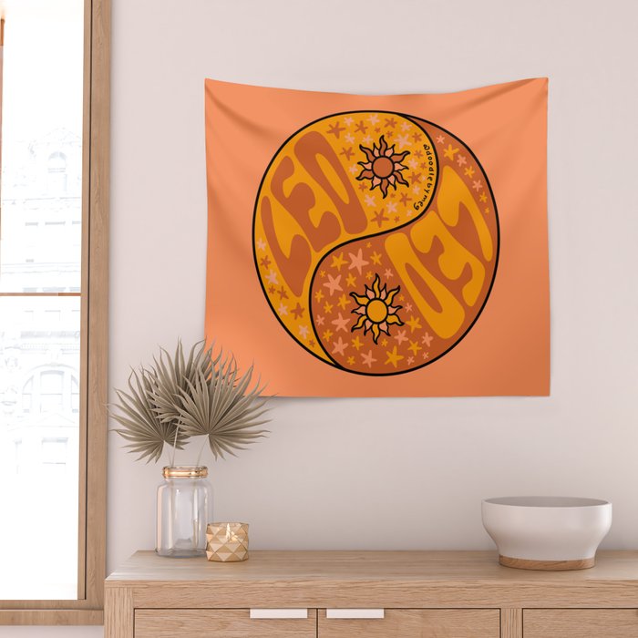 Leo Yin Yang Wall Tapestry Gallery Image 2