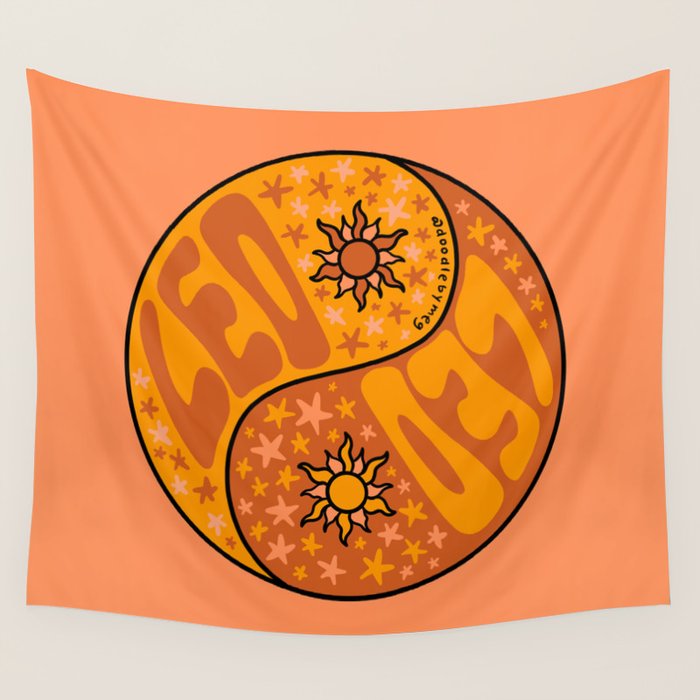 Leo Yin Yang Wall Tapestry Gallery Image 1