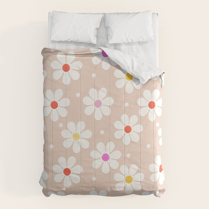 Seventies Daisies Pattern Comforter Gallery Image 1