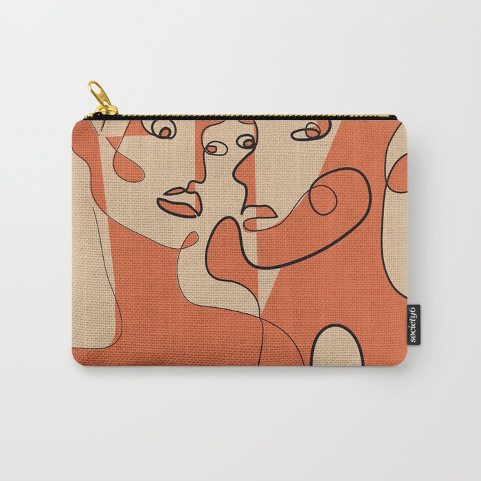 Abstract Faces 12 Carry All Pouch Gallery Image 1