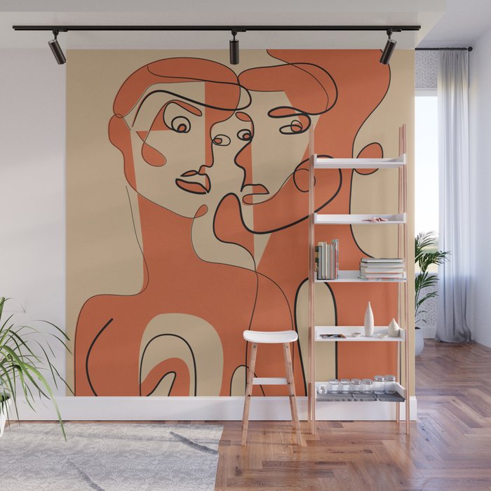 Abstract Faces 12 Wall Mural Gallery Image 1