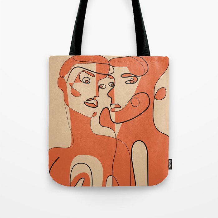 Abstract Faces 12 Tote Bag Gallery Image 1