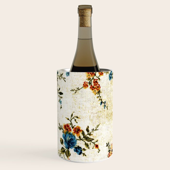 Cream Blue Yellow Floral Wine Chiller Gallery Image 3